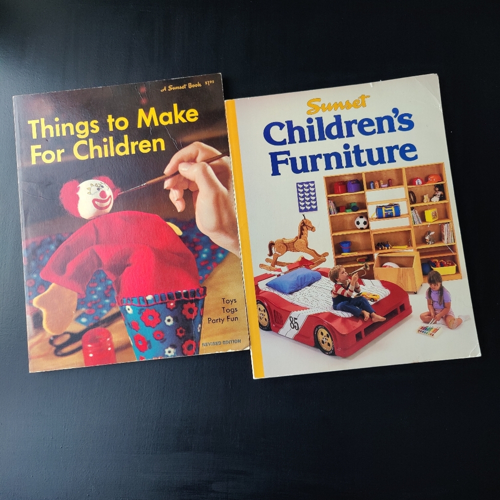 2 Vintage Sunset Books | Children's Furniture 80s | Things to Make for Children